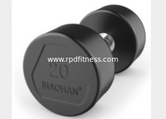 China Club Gym Equipment Parts Rubber Steel Material Gym Fitness Dumbbells supplier