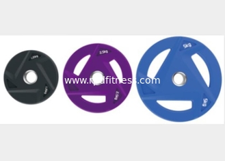 China Durable Gym Machine Parts Rubber Standard Barbell Plates For Fitness Clubs supplier