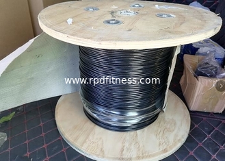 China RAPID Black Plastic Wire Rope 6.0mm Outerdiameter For Gym Equipment supplier