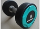 25kg Black PU Stainless Handle Gym Weights Dumbbells supplier